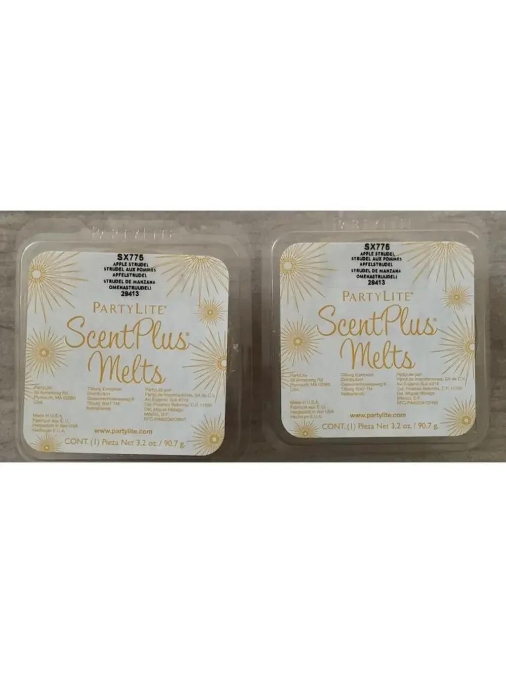 Lot of 2 PartyLite Scent Plus Melts Apple Strudel SX775 New - Picture 2 of 2